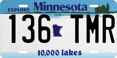 MN license plate 136TMR