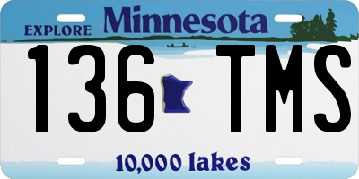 MN license plate 136TMS