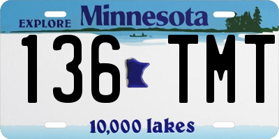 MN license plate 136TMT