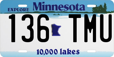 MN license plate 136TMU