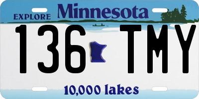 MN license plate 136TMY