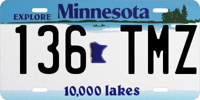 MN license plate 136TMZ