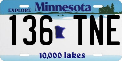MN license plate 136TNE