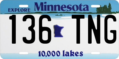 MN license plate 136TNG