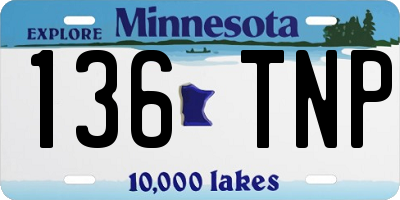 MN license plate 136TNP