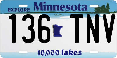 MN license plate 136TNV