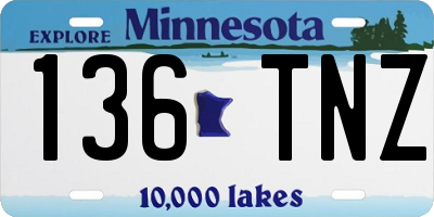 MN license plate 136TNZ