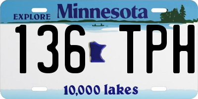 MN license plate 136TPH