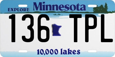 MN license plate 136TPL