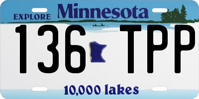 MN license plate 136TPP
