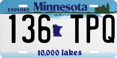 MN license plate 136TPQ