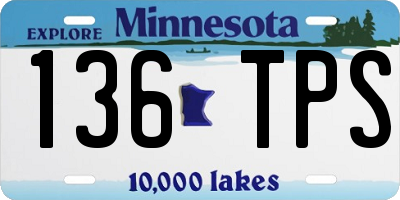 MN license plate 136TPS