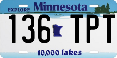 MN license plate 136TPT