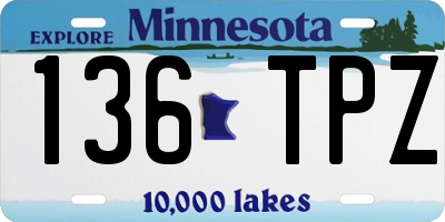 MN license plate 136TPZ