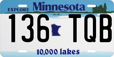 MN license plate 136TQB