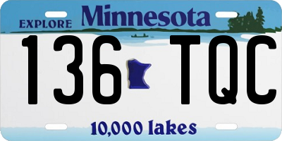 MN license plate 136TQC