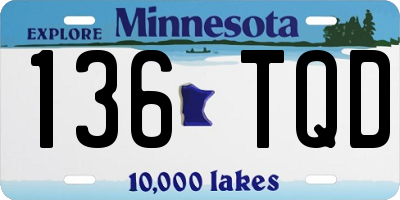 MN license plate 136TQD