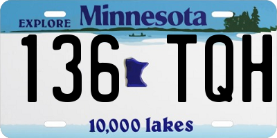MN license plate 136TQH