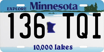 MN license plate 136TQI