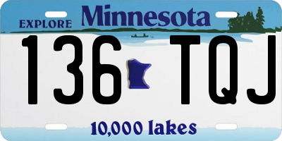 MN license plate 136TQJ