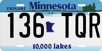 MN license plate 136TQR