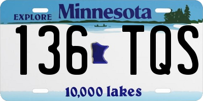 MN license plate 136TQS
