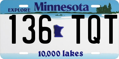 MN license plate 136TQT