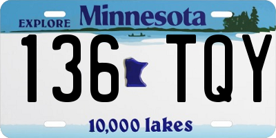MN license plate 136TQY