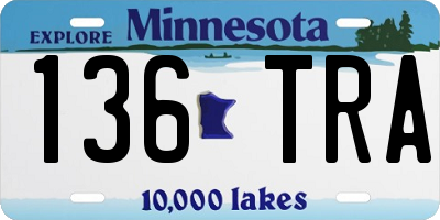 MN license plate 136TRA
