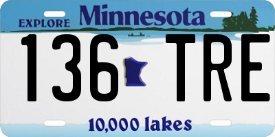 MN license plate 136TRE