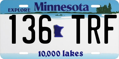 MN license plate 136TRF