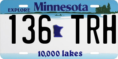 MN license plate 136TRH