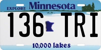 MN license plate 136TRI