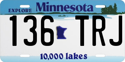 MN license plate 136TRJ