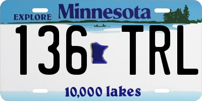 MN license plate 136TRL