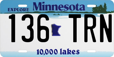 MN license plate 136TRN