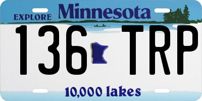 MN license plate 136TRP