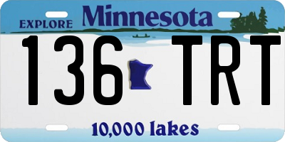 MN license plate 136TRT