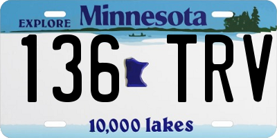 MN license plate 136TRV