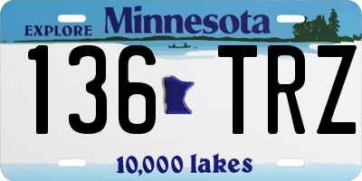 MN license plate 136TRZ