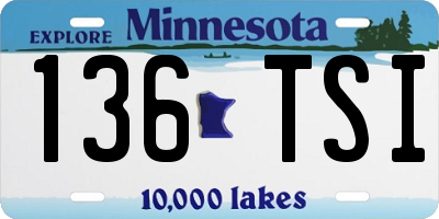 MN license plate 136TSI