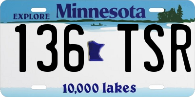 MN license plate 136TSR