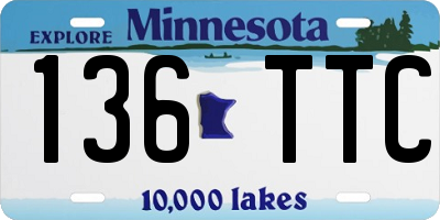 MN license plate 136TTC