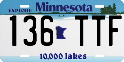 MN license plate 136TTF