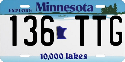 MN license plate 136TTG