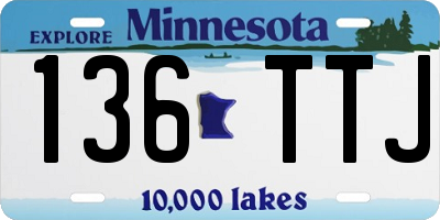 MN license plate 136TTJ