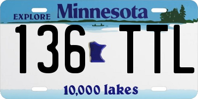 MN license plate 136TTL
