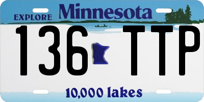MN license plate 136TTP
