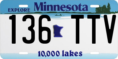 MN license plate 136TTV