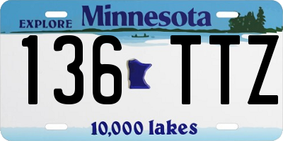 MN license plate 136TTZ